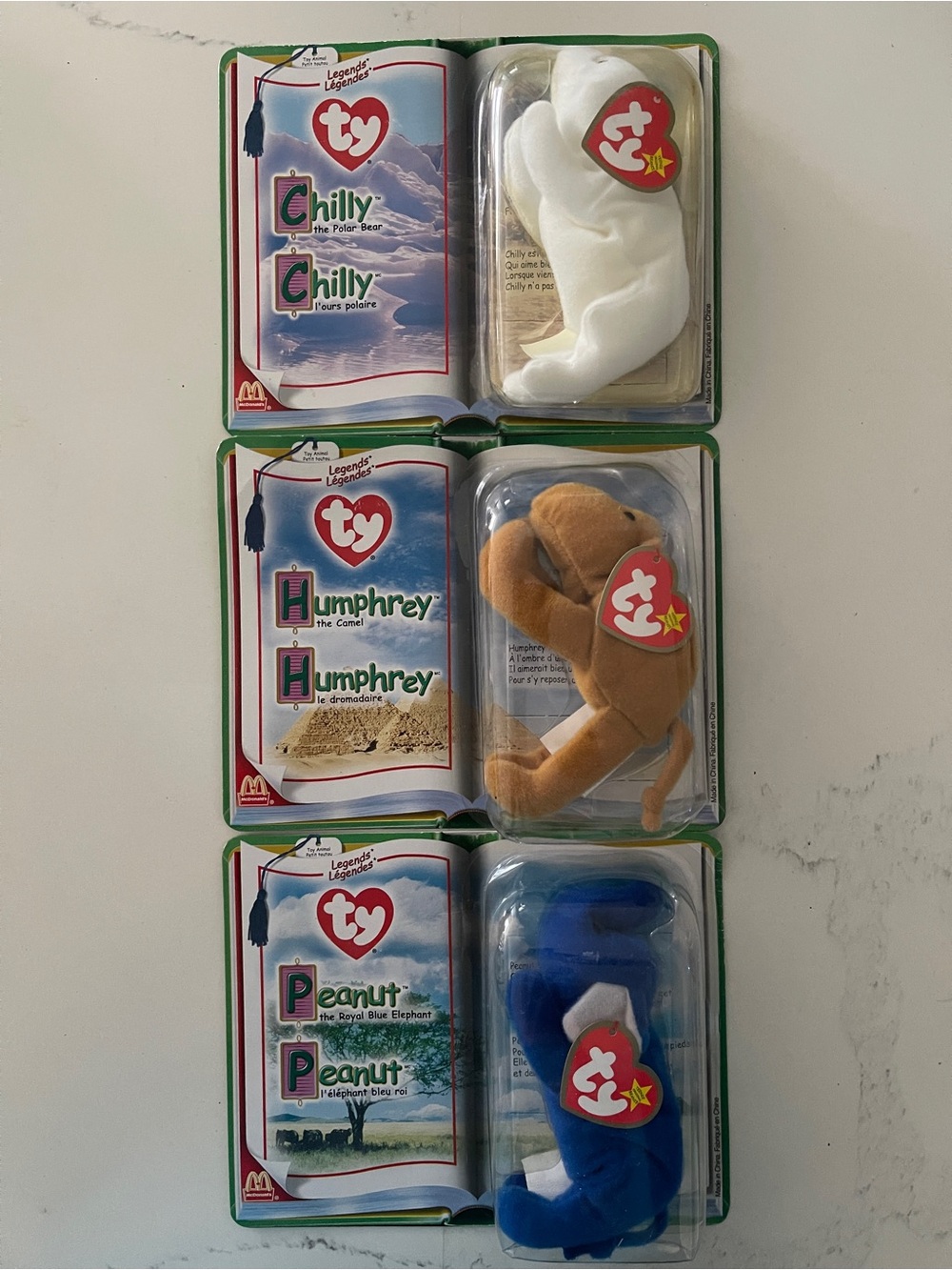 Ty McDonald’s Teenie Beanie Babies 2000 Legends Trio Set Unopened
